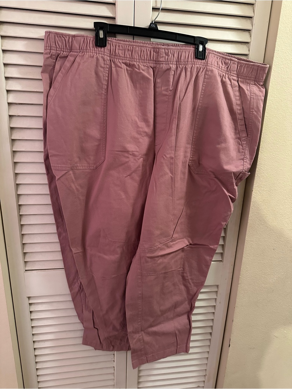 Old Navy Women’s Elastic Waist Carpenter Pant- Dusty Mauve